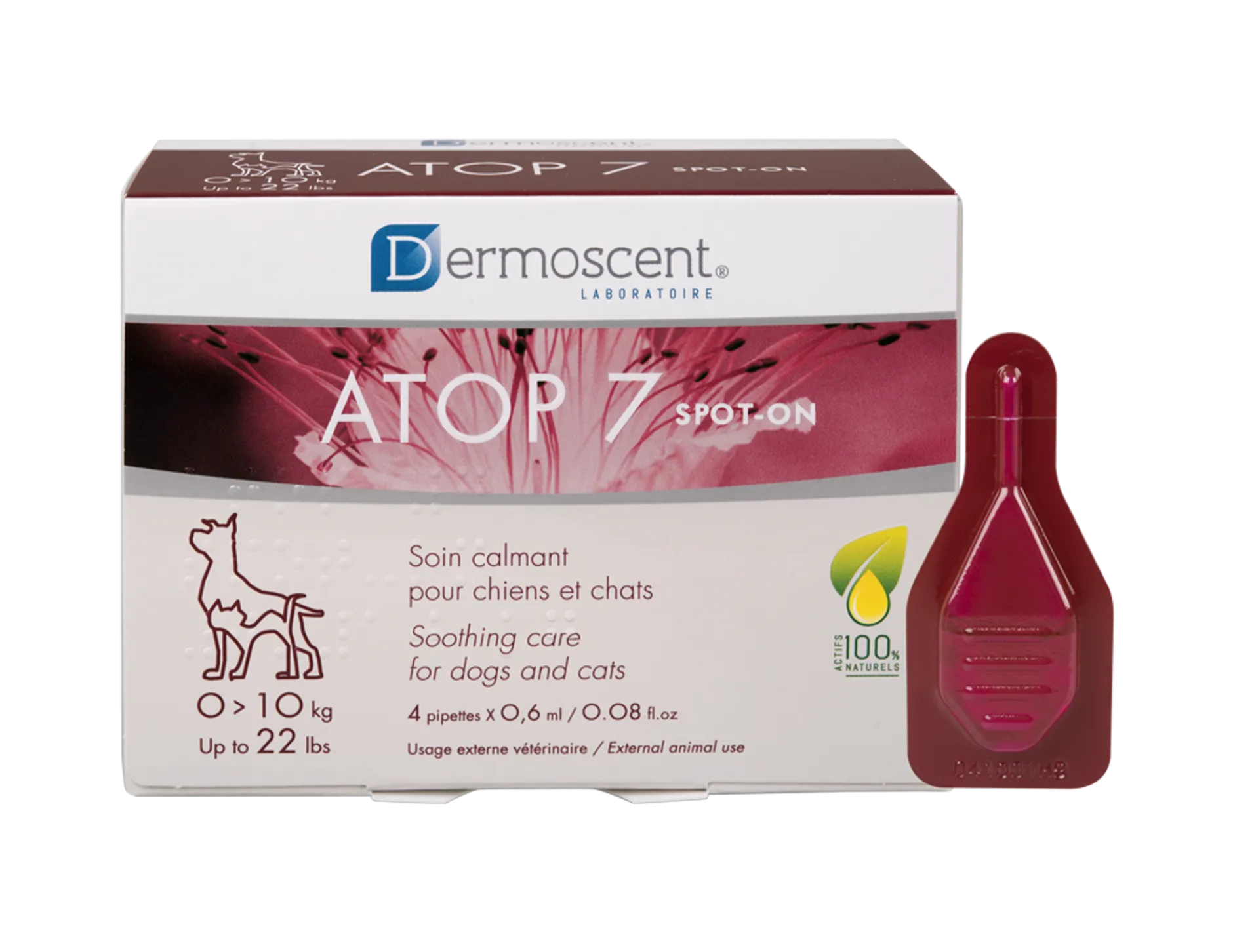 Dermoscent ATOP 7® Spot-on hundar & katter 0-10 kg 4 st