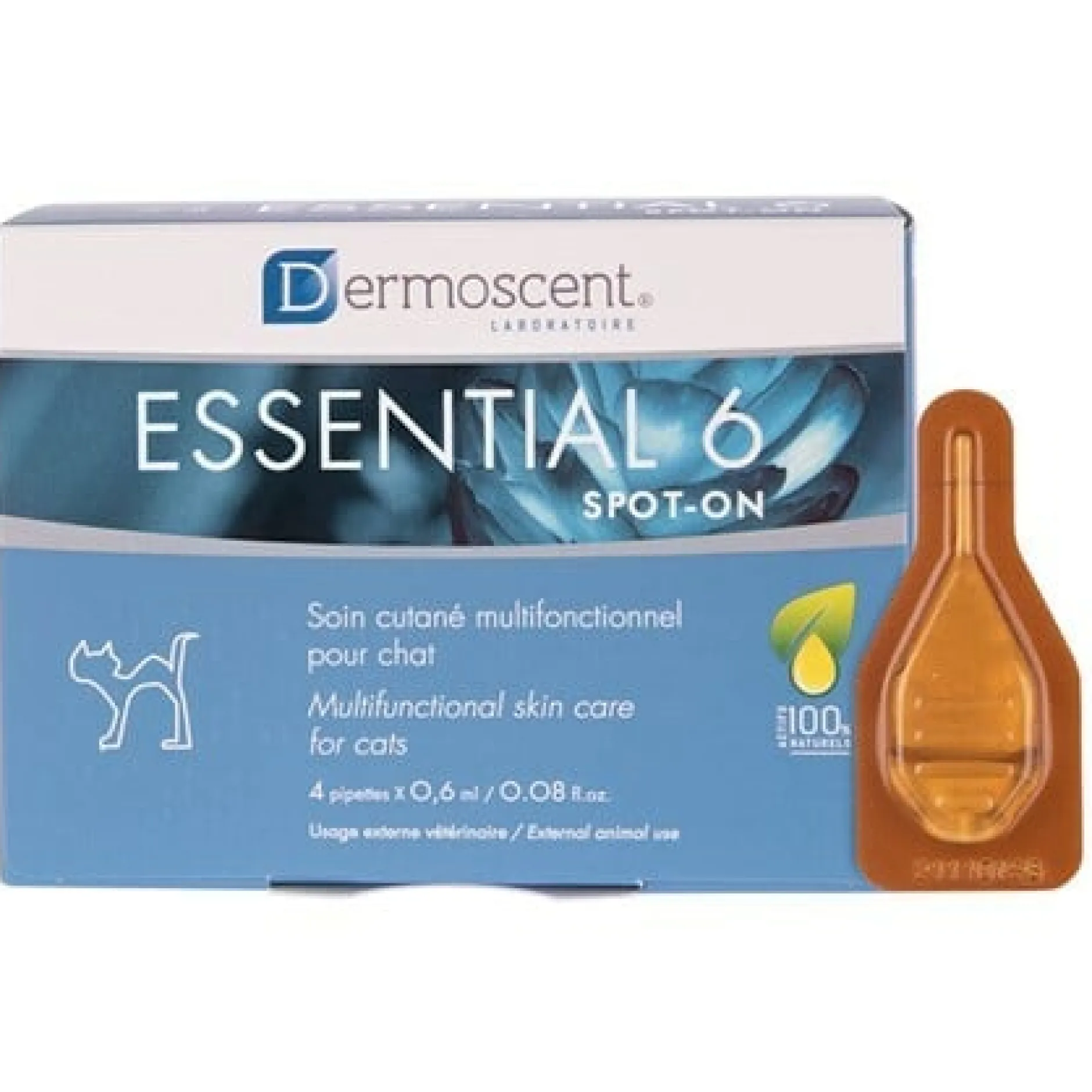 Dermoscent Essential 6® Spot-on för katter 0-10 kg 4 x 0,6 ml