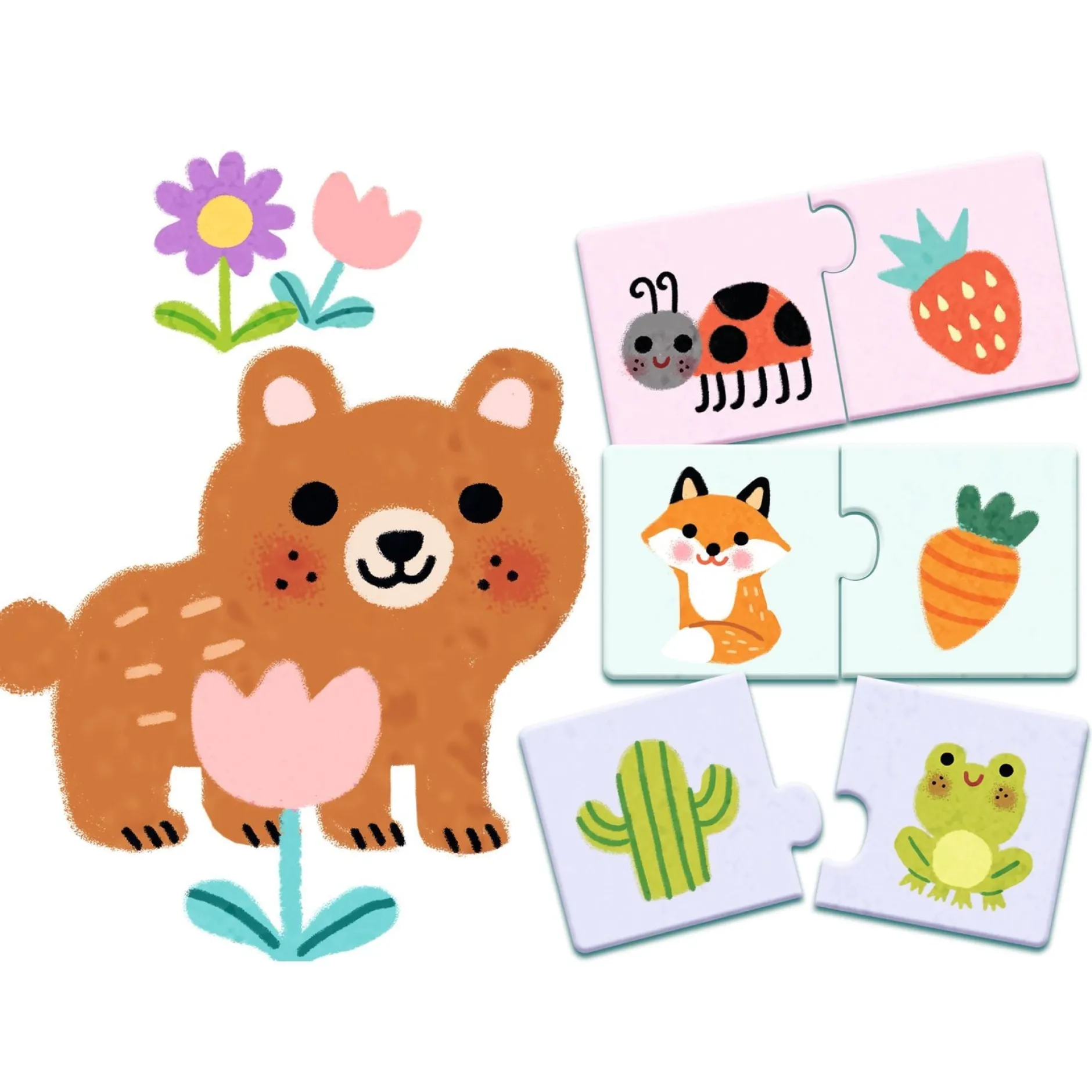 Djeco Duo Puzzle Colours Tvåbitarspussel
