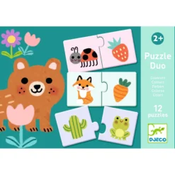 Djeco Duo Puzzle Colours Tvåbitarspussel