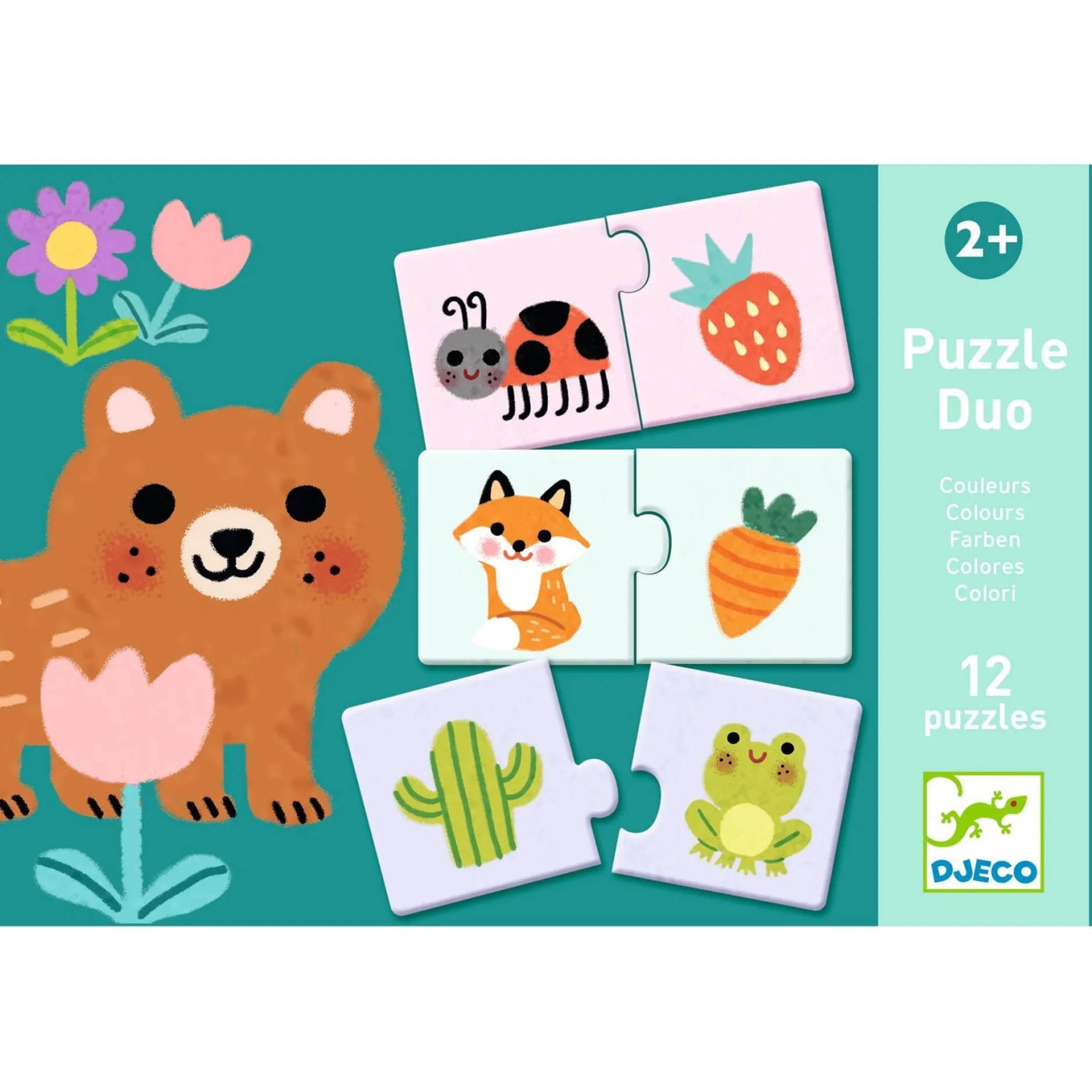 Djeco Duo Puzzle Colours Tvåbitarspussel