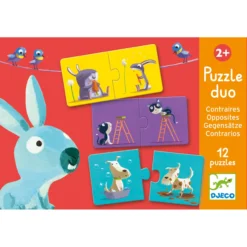 Djeco Duo Puzzle Opposites Tvåbitarspussel