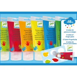 Djeco Finger Paint Tubes Fingerfärg 6 st