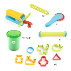 Djeco Introduction To Dough Classic Startkit Med Lera