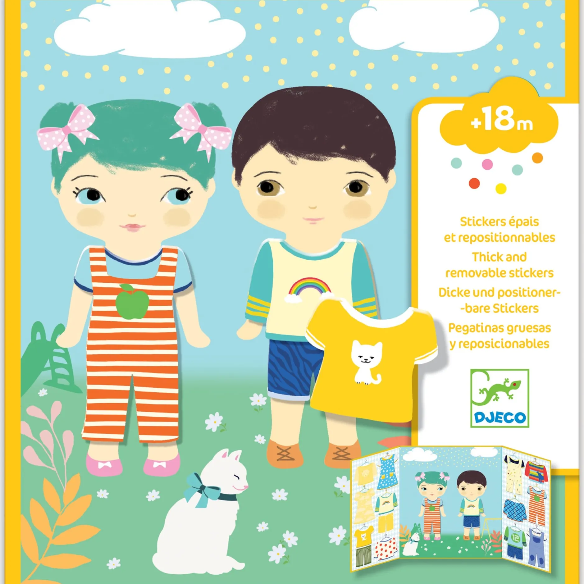 Djeco Stickers Clothes Flyttbara Stickers