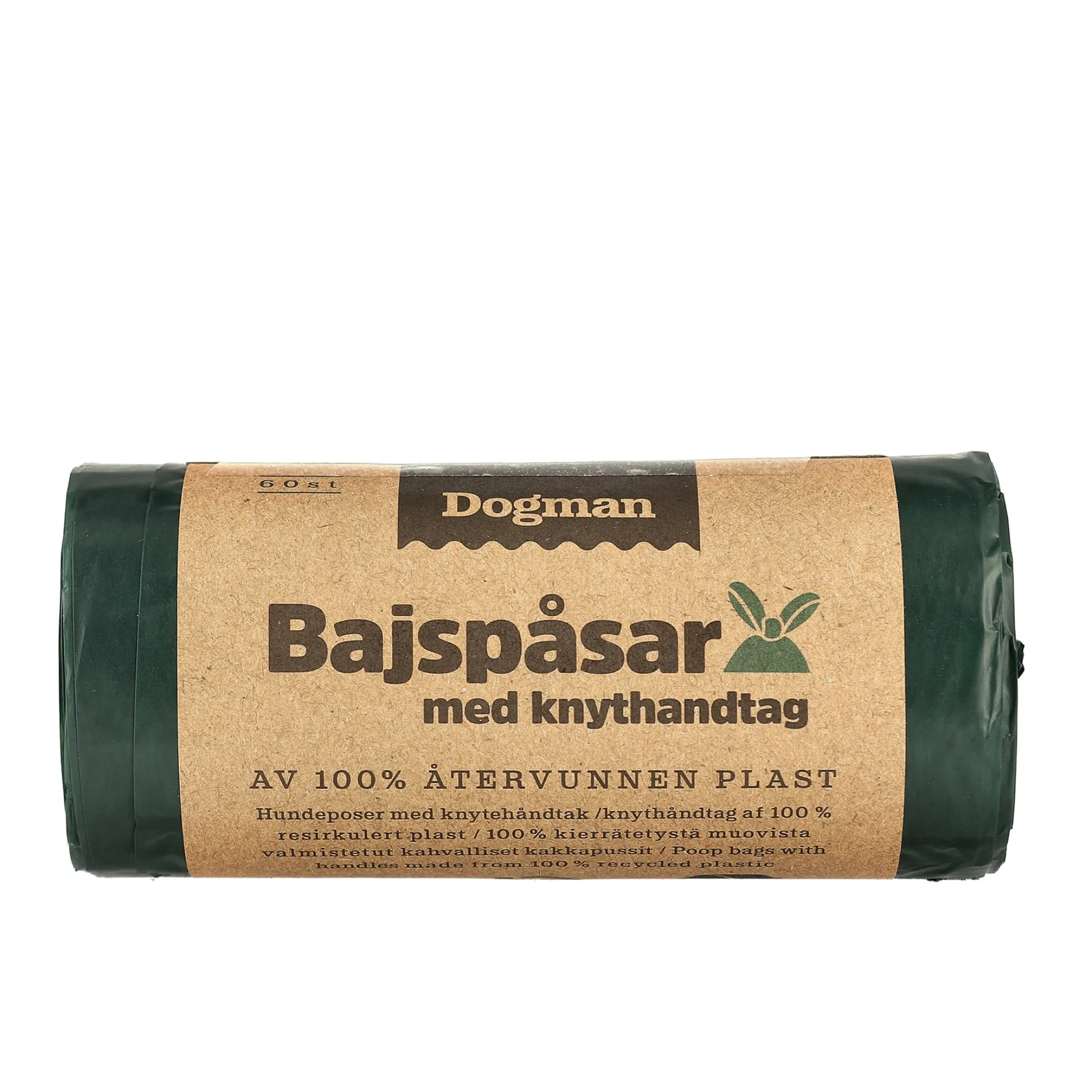 Dogman Bajspåsar Knythandtag Grön 60 st