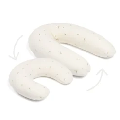 Doomoo Amnings- och Gravidkudde 2-i-1 Quilt Creme Blomma