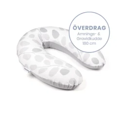 Doomoo Överdrag Amning & Gravidkudde Löv Grå