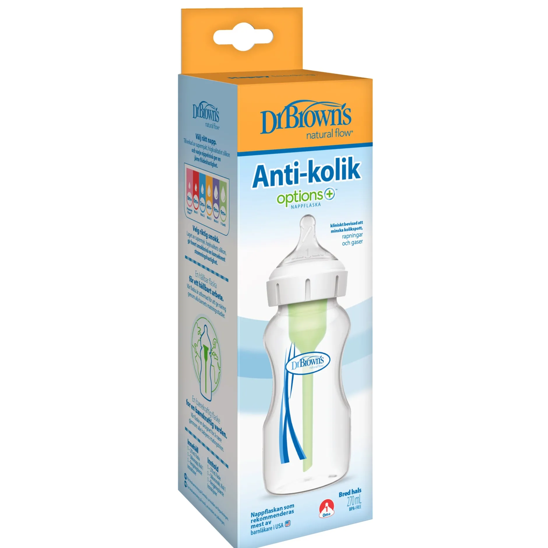 Dr.Brown´s Options+ Anti-colic Wide-NeckNappflaska 270 ml