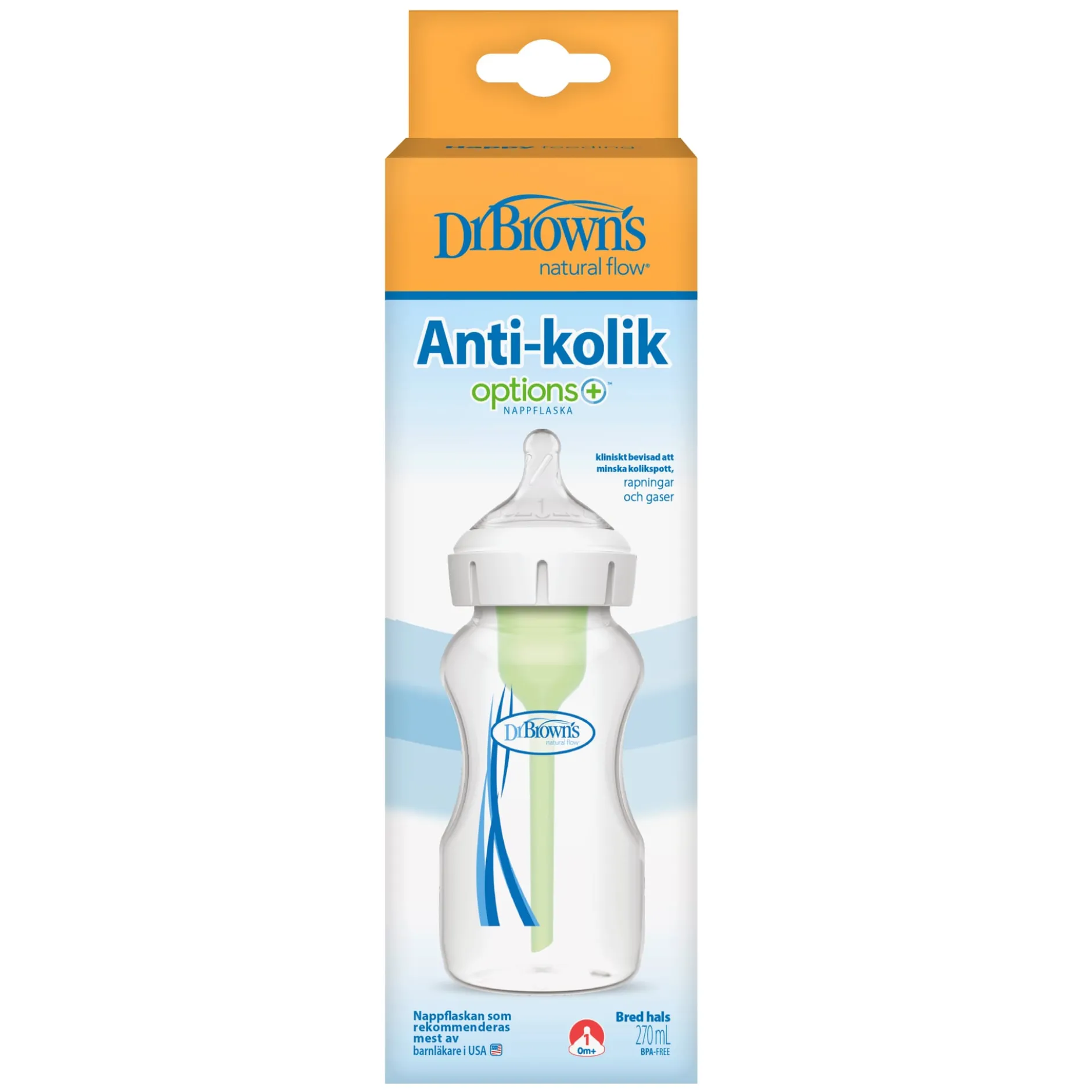 Dr.Brown´s Options+ Anti-colic Wide-NeckNappflaska 270 ml