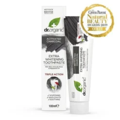 Dr Organic Aktivt Kol Extra Whitening Fluor Tandkräm 100 ml