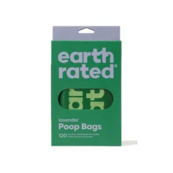 Earth Rated Hundbajspåsar Med Handtag Lavendel 120 st