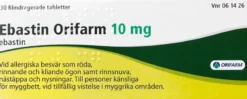 Ebastin Orifarm 10 mg Ebastin 30 tabletter