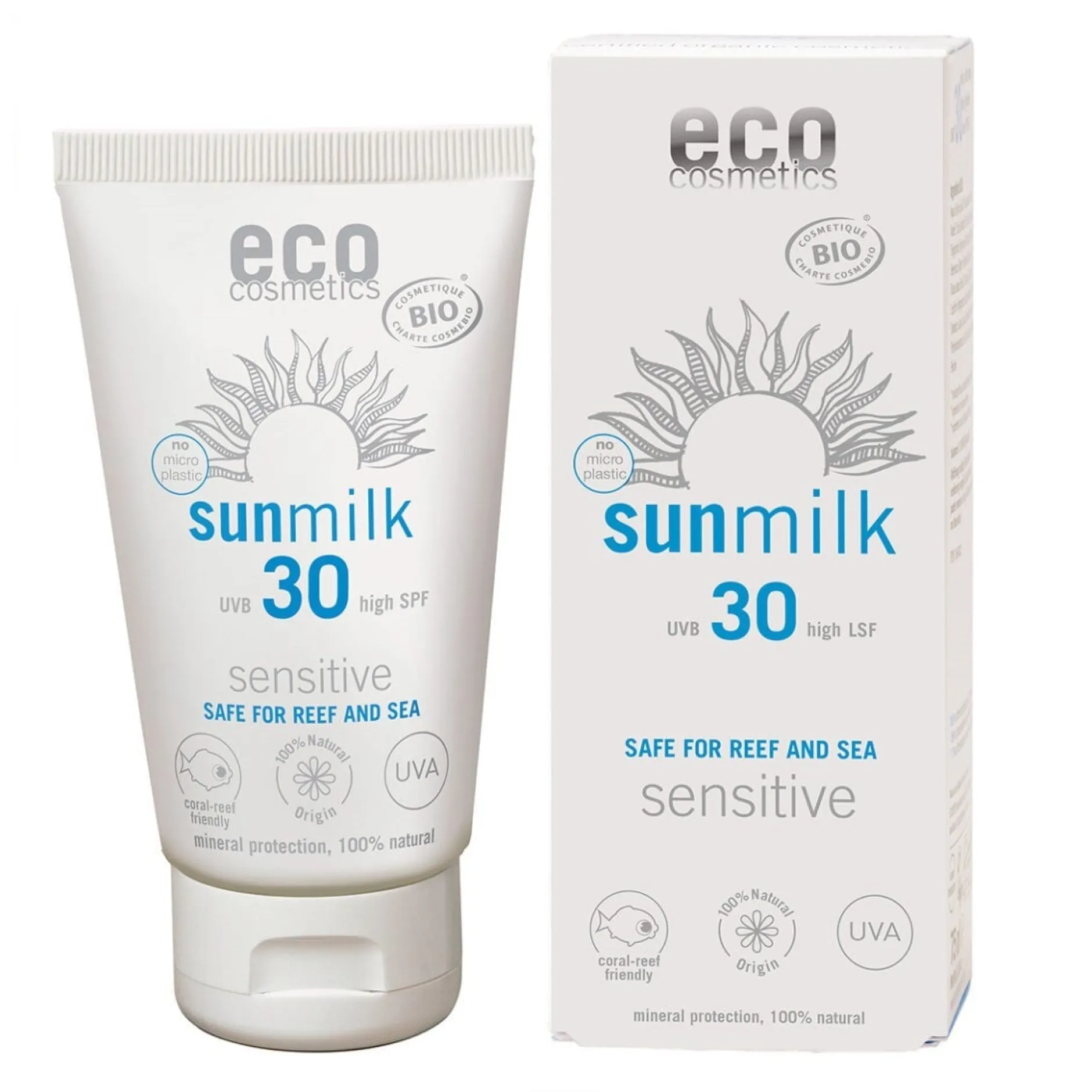Eco Cosmetics Sun Milk SPF30 Sensitive75 ml