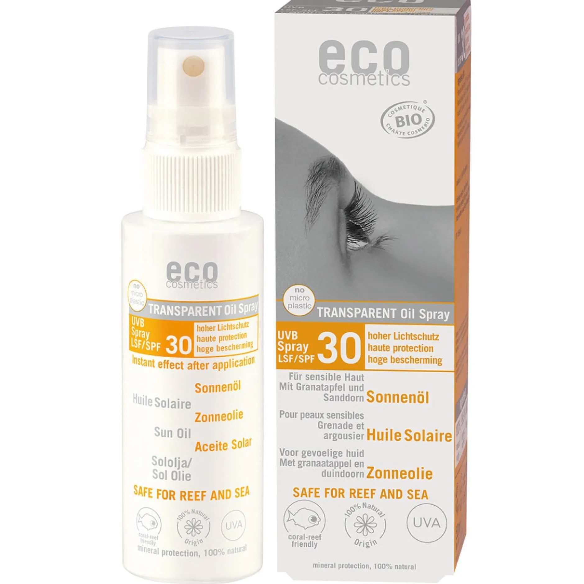 Eco Cosmetics Transparent Oil Spray SPF30 50 ml