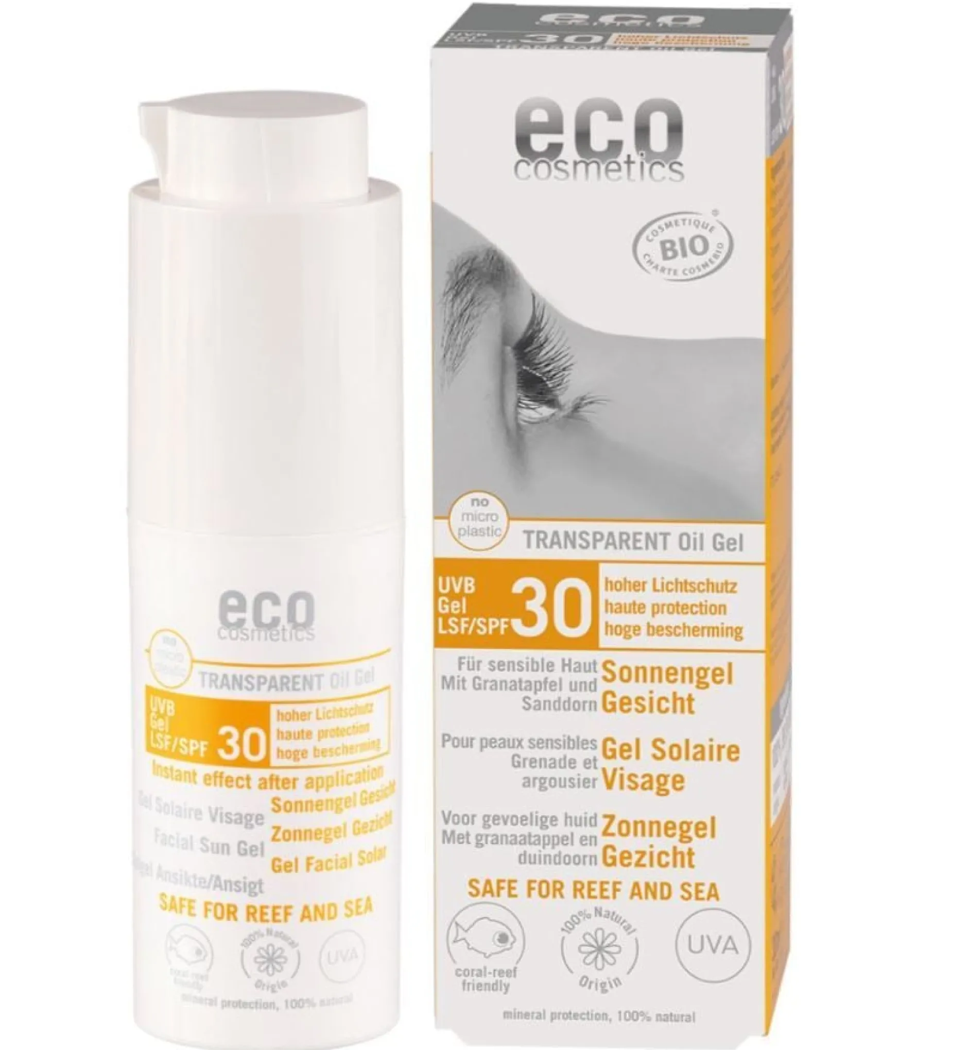 Eco Cosmetics Transparent Oil Gel SPF30 30 ml