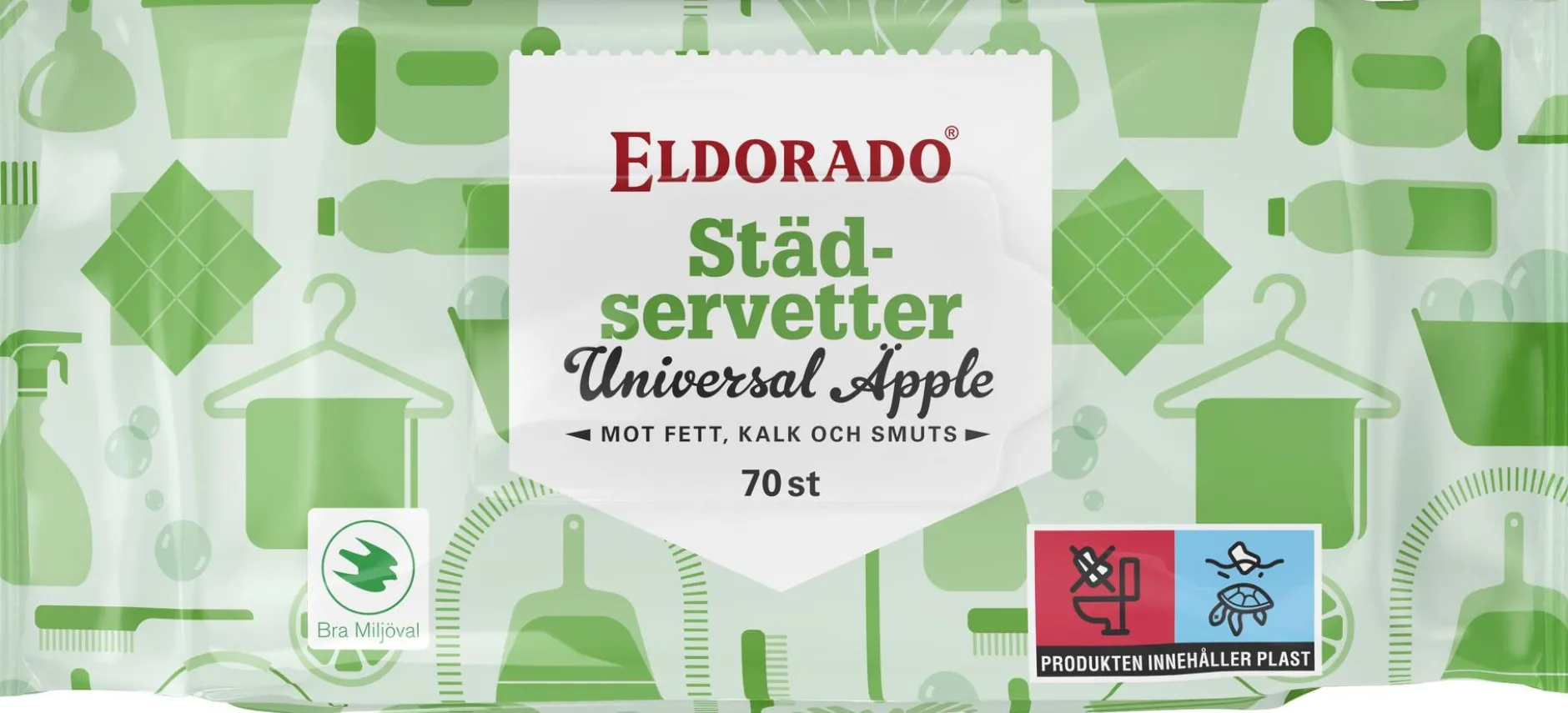Eldorado Städservetter Universal Äpple 70 st