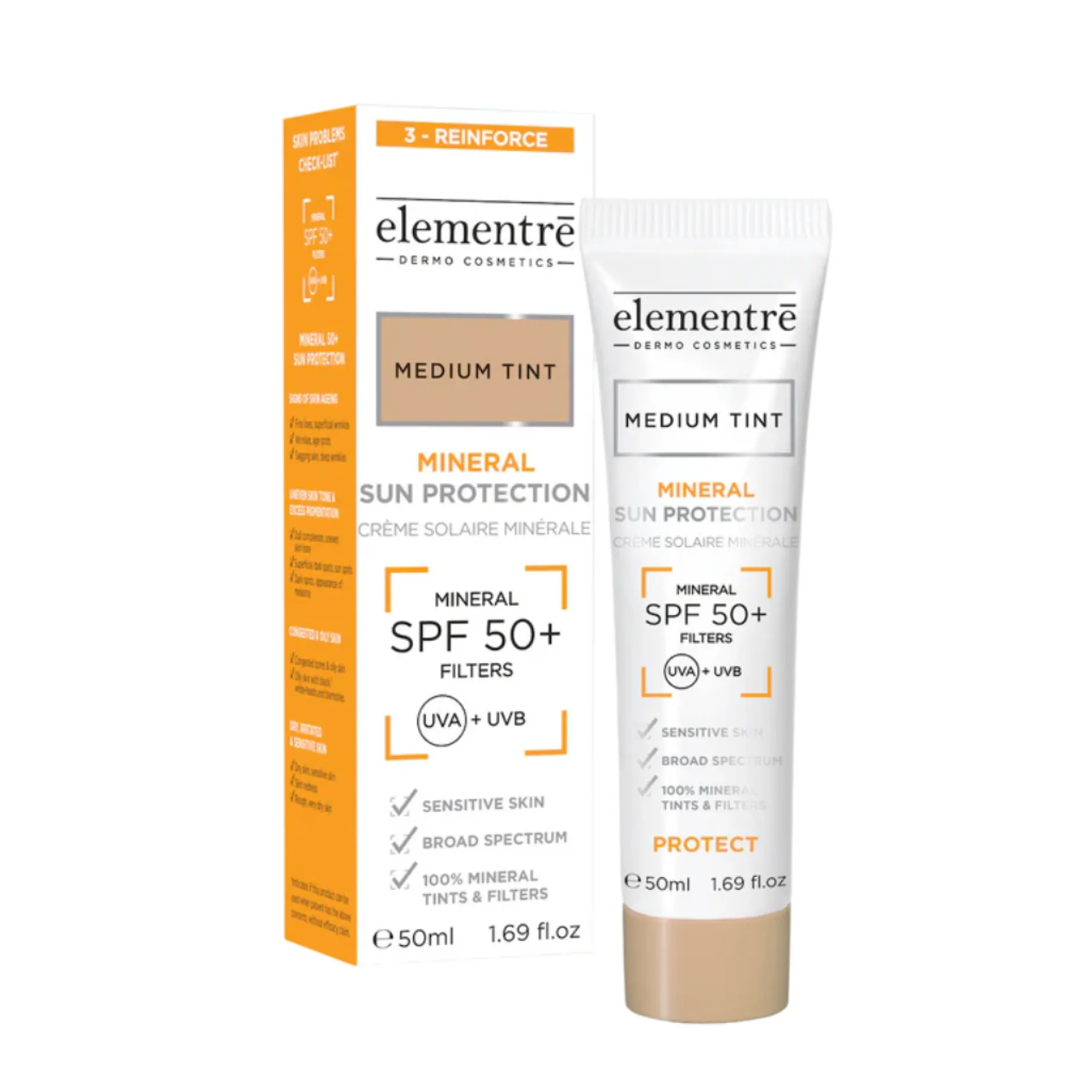 Elementre Mineral Sun Protection SPF50+ Medium 50ml