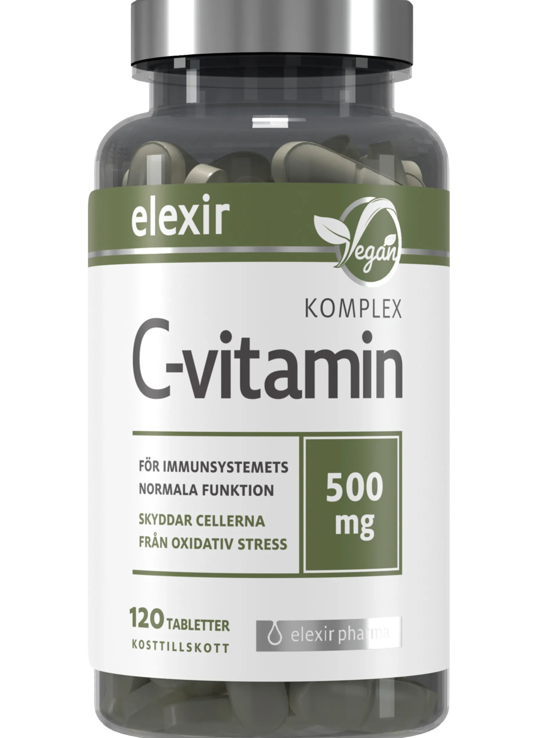 Elexir Pharma Kosttillskott C-vitamin 120 tabletter