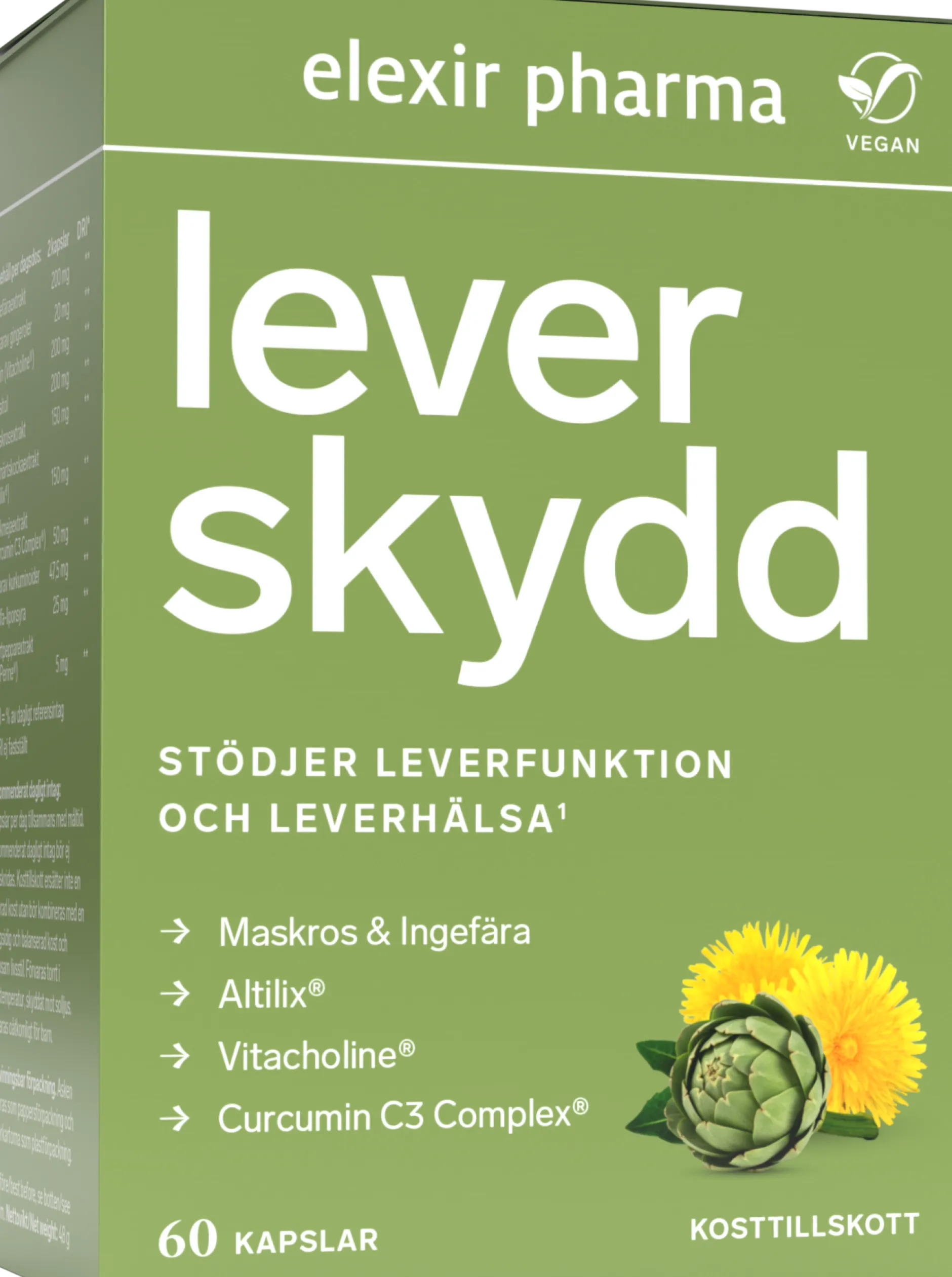 Elexir Pharma Leverskydd 60 kapslar