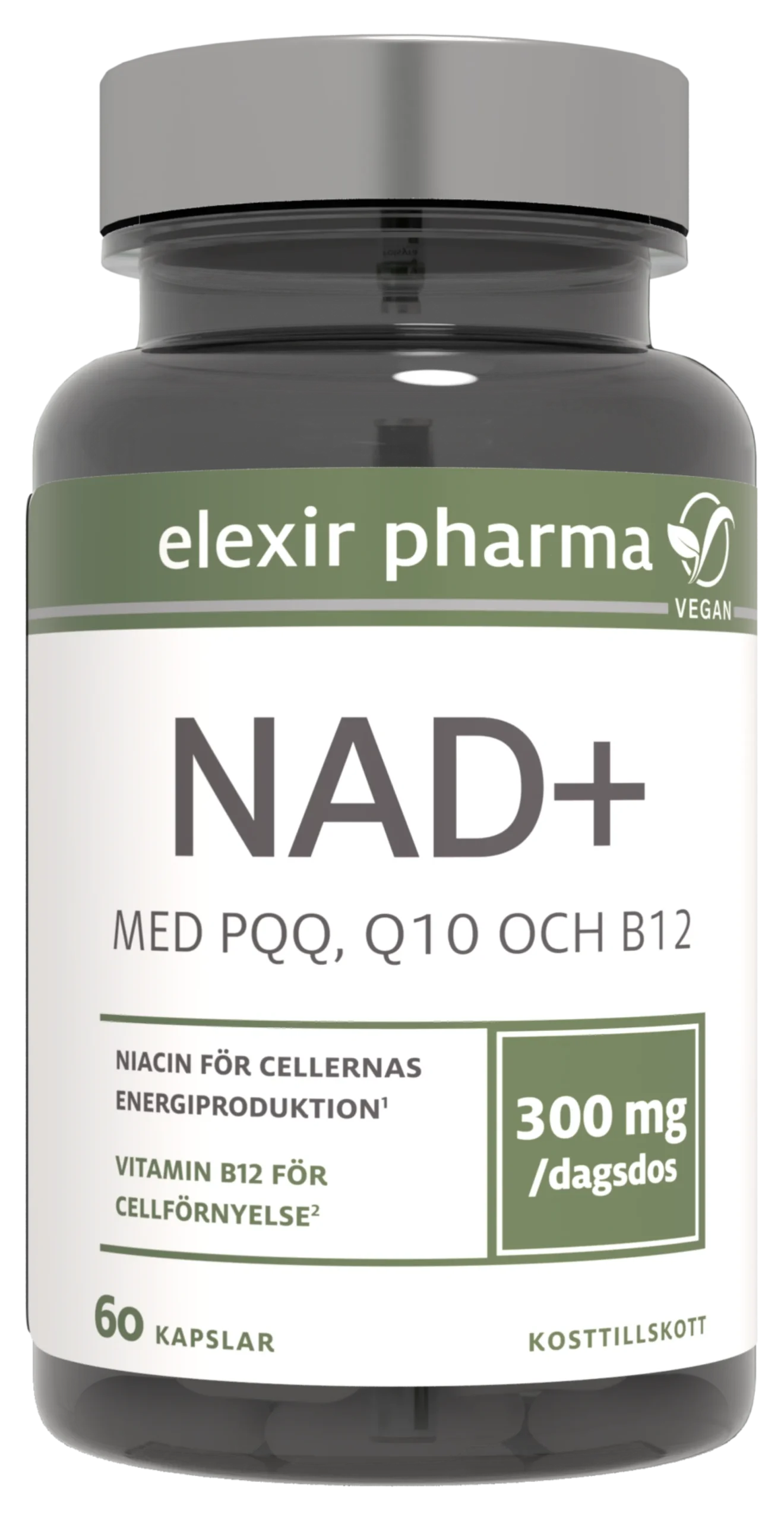 Elexir Pharma NAD+ 60 kapslar