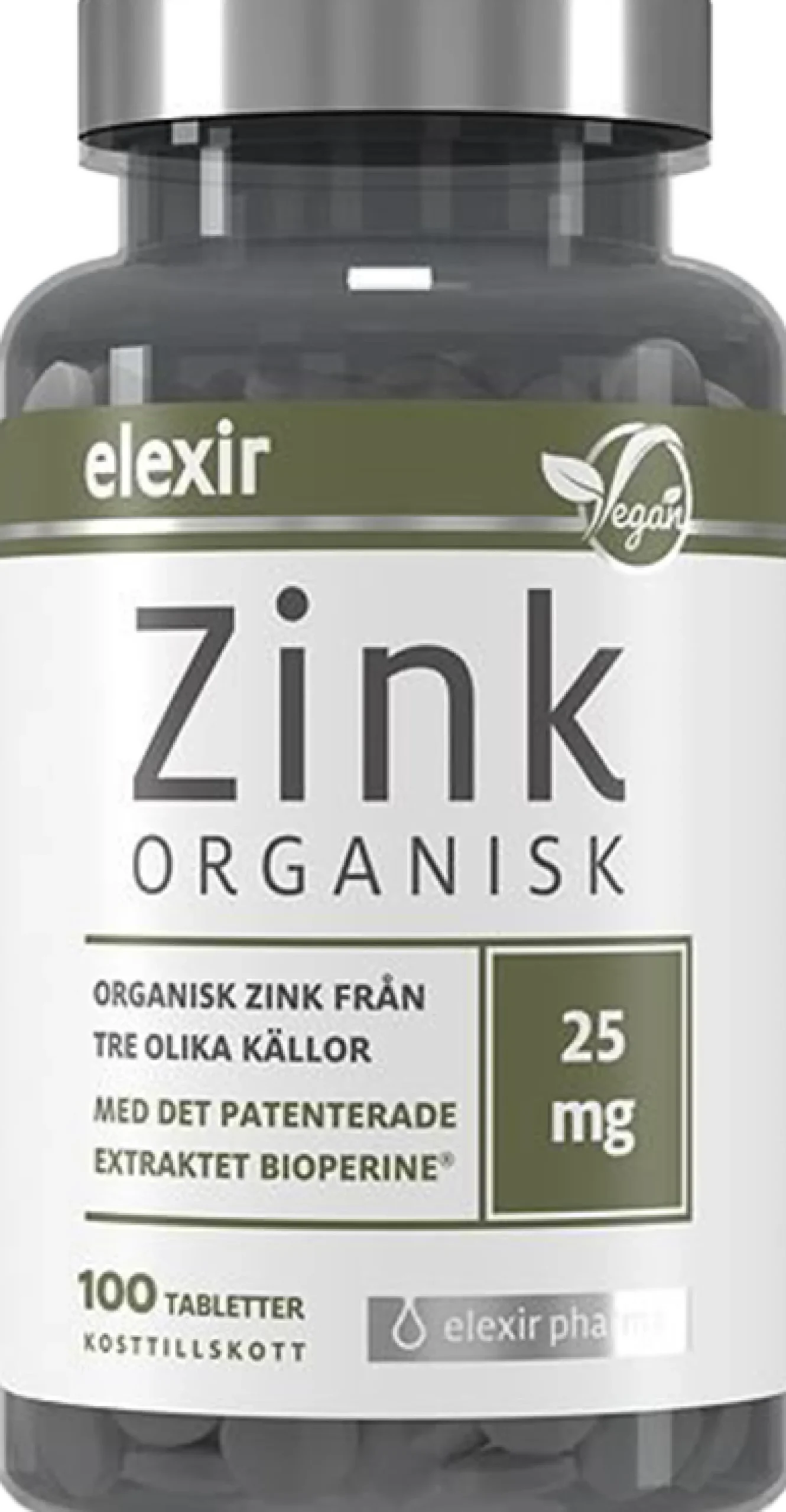 Elexir Pharma Zink 25mg 100 tabletter