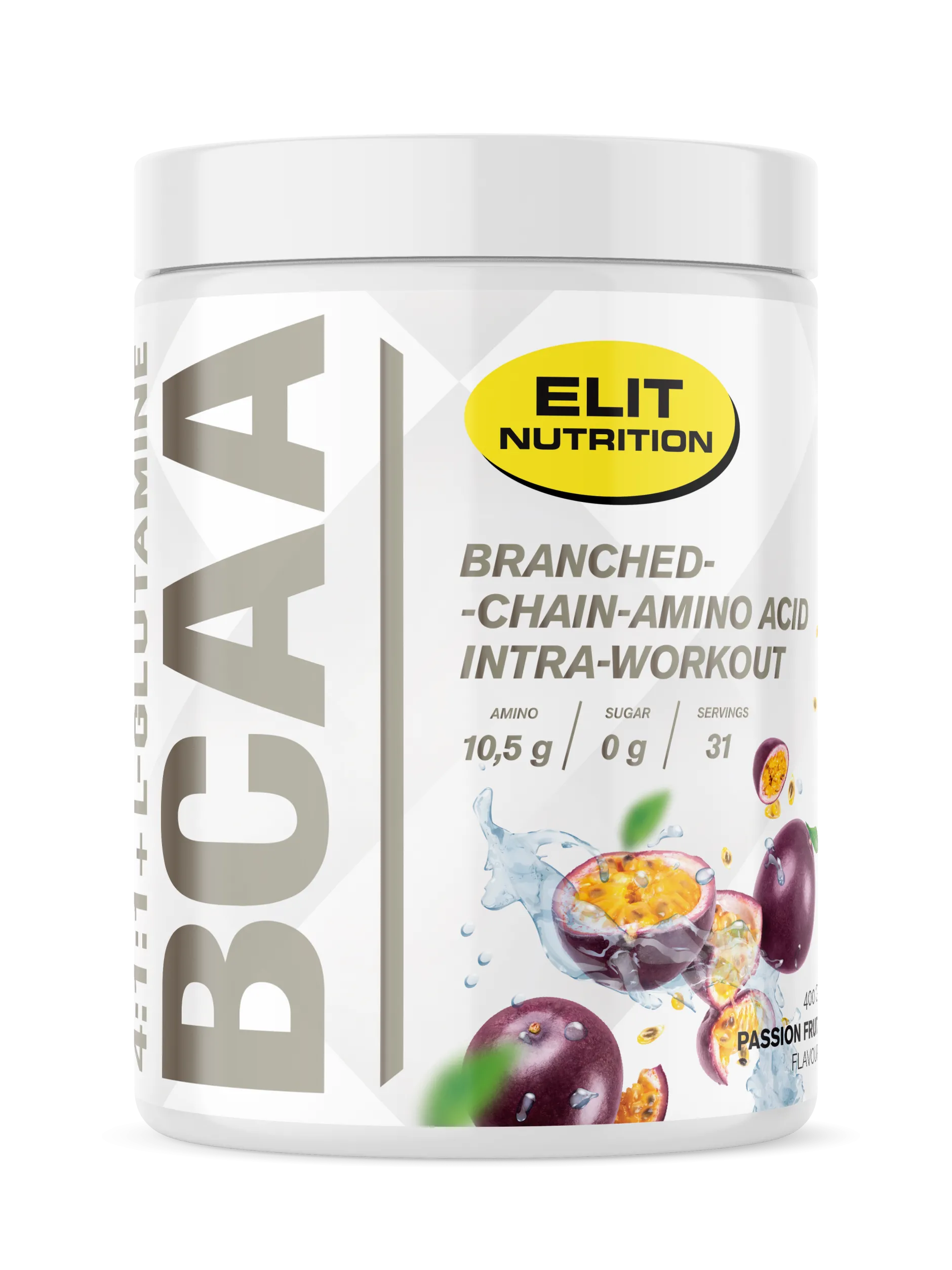 Elit Nutrition BCAA 4:1:1 + L-glutamine Passion Fruit 400 g