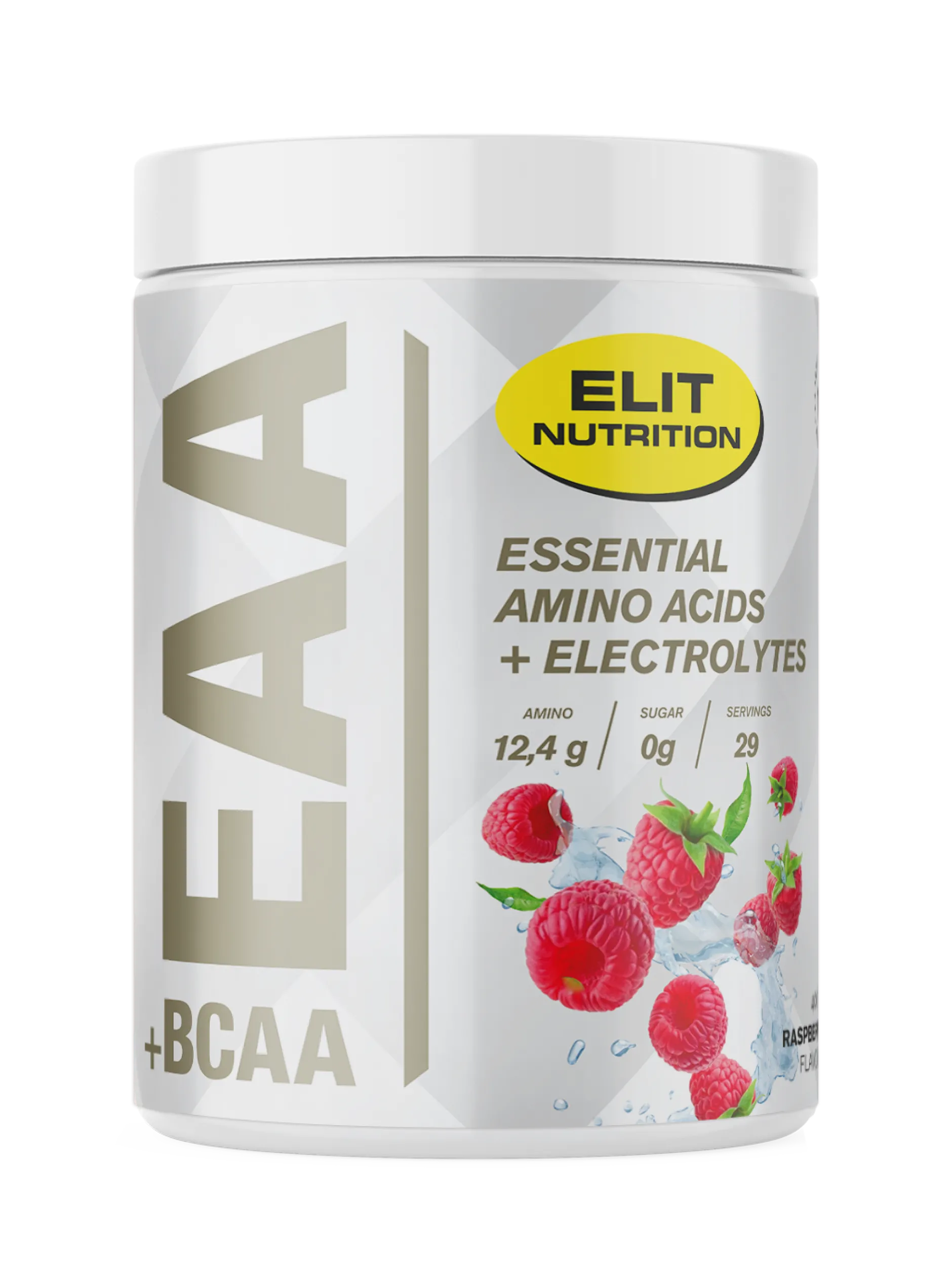 Elit Nutrition EAA + BCAA med Elektrolyter Raspberry 400 g