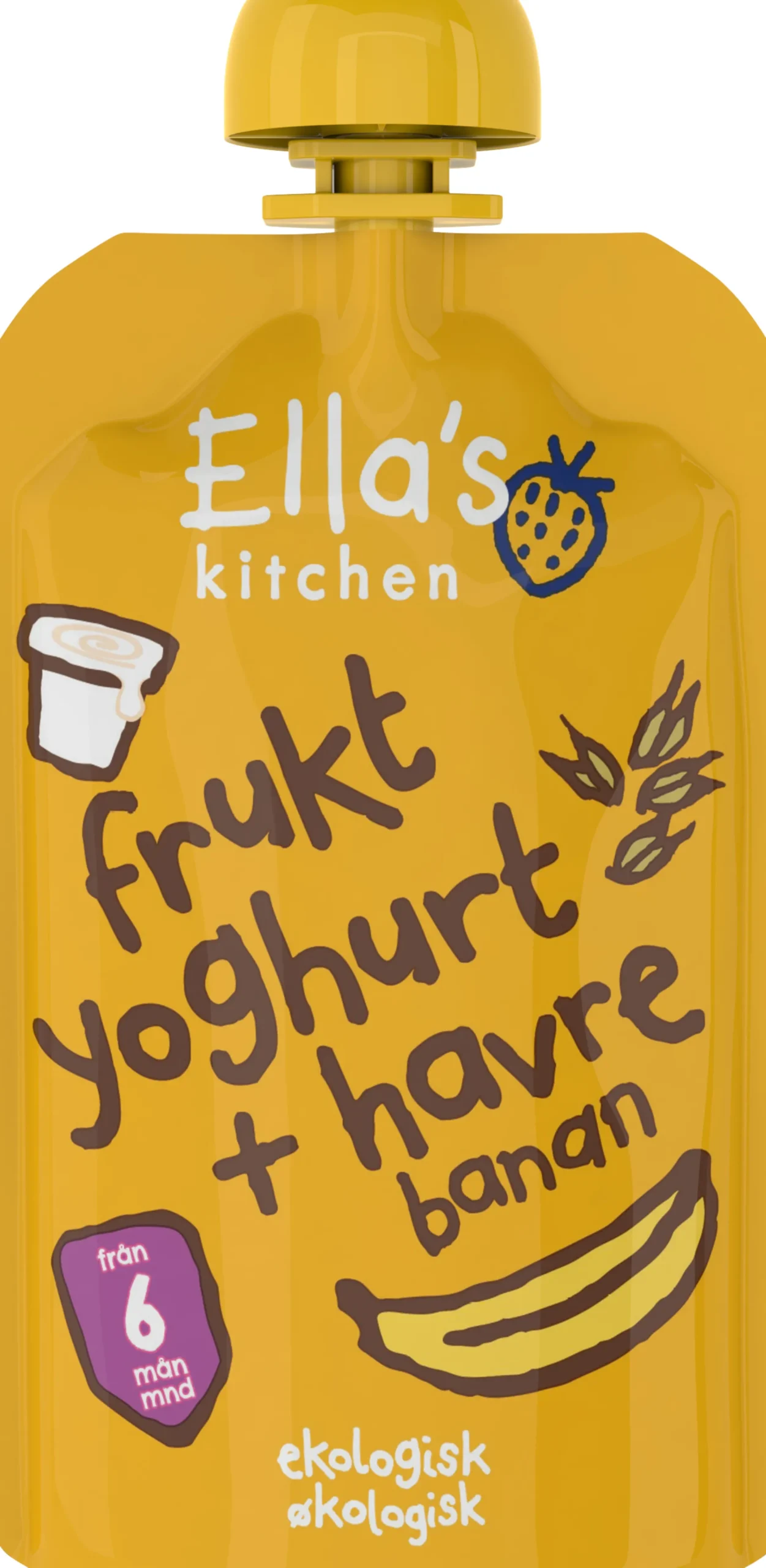 Ella's Kitchen Frukt yoghurt, havre & banan 100 g