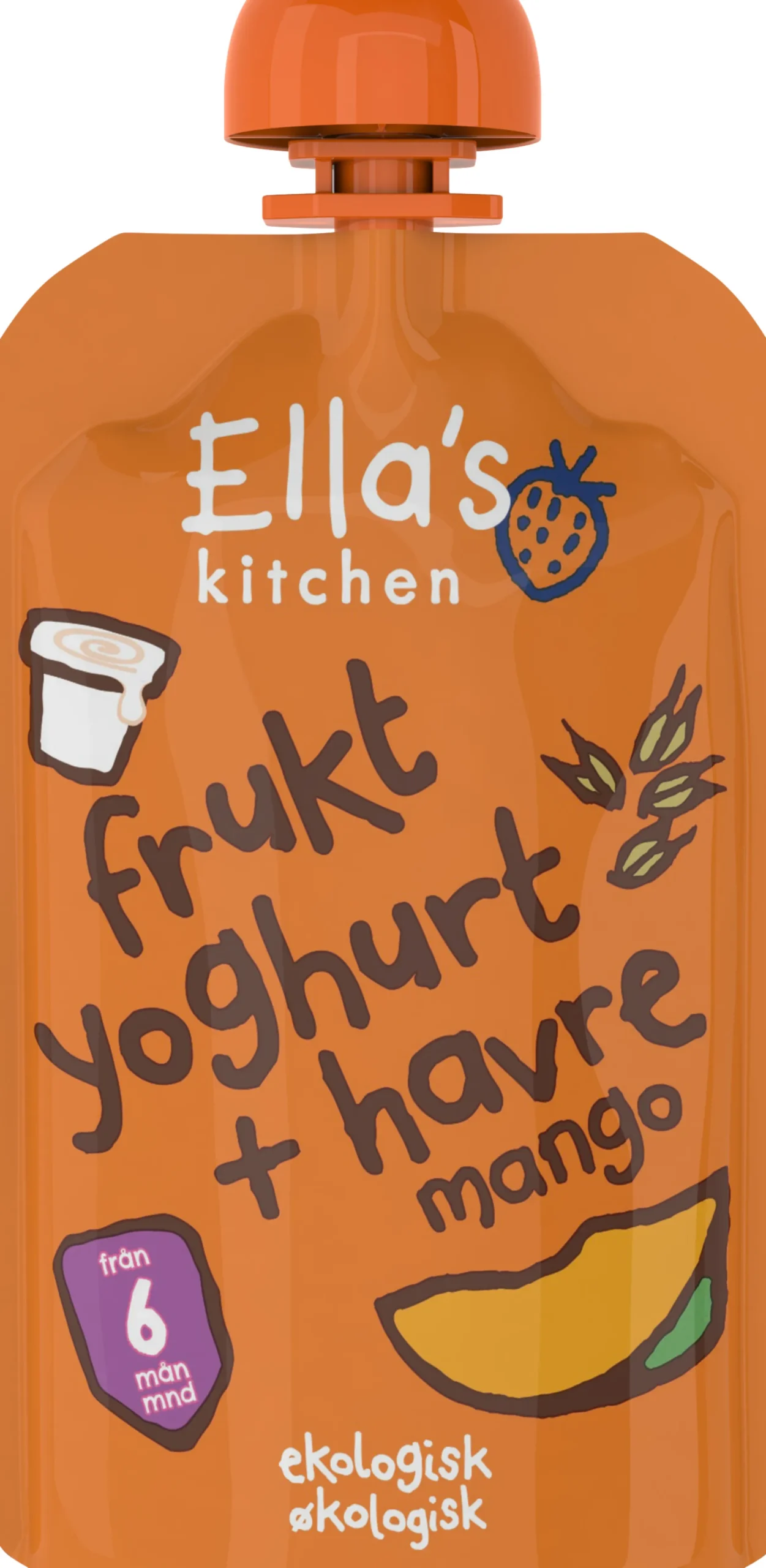 Ella's Kitchen Frukt yoghurt, havre & mango 100 g