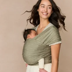 Ergobaby Aura Wrap Knit Soft Olive Diamonds Bärsjal