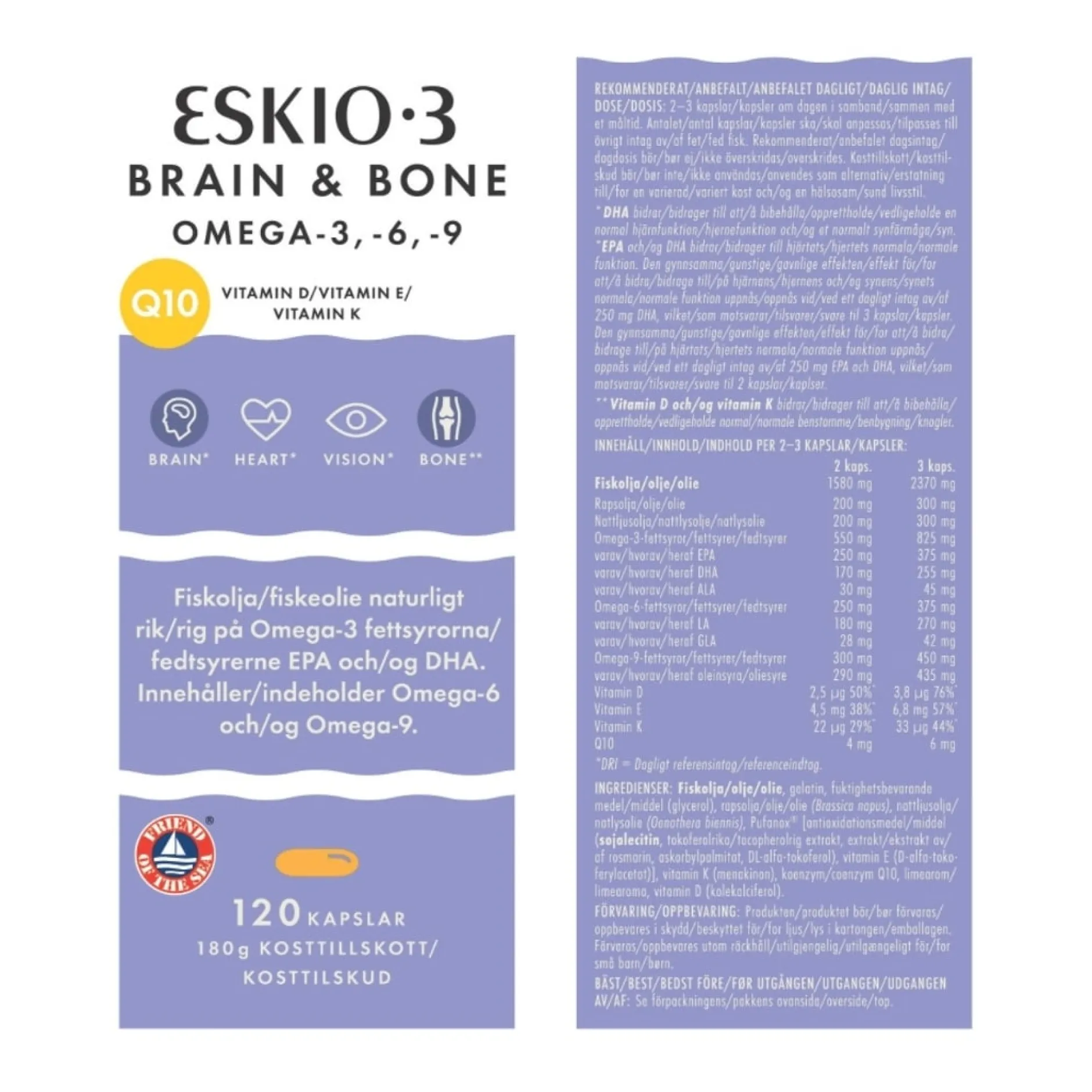 ESKIO-3 Brain & Bone 120 kapslar
