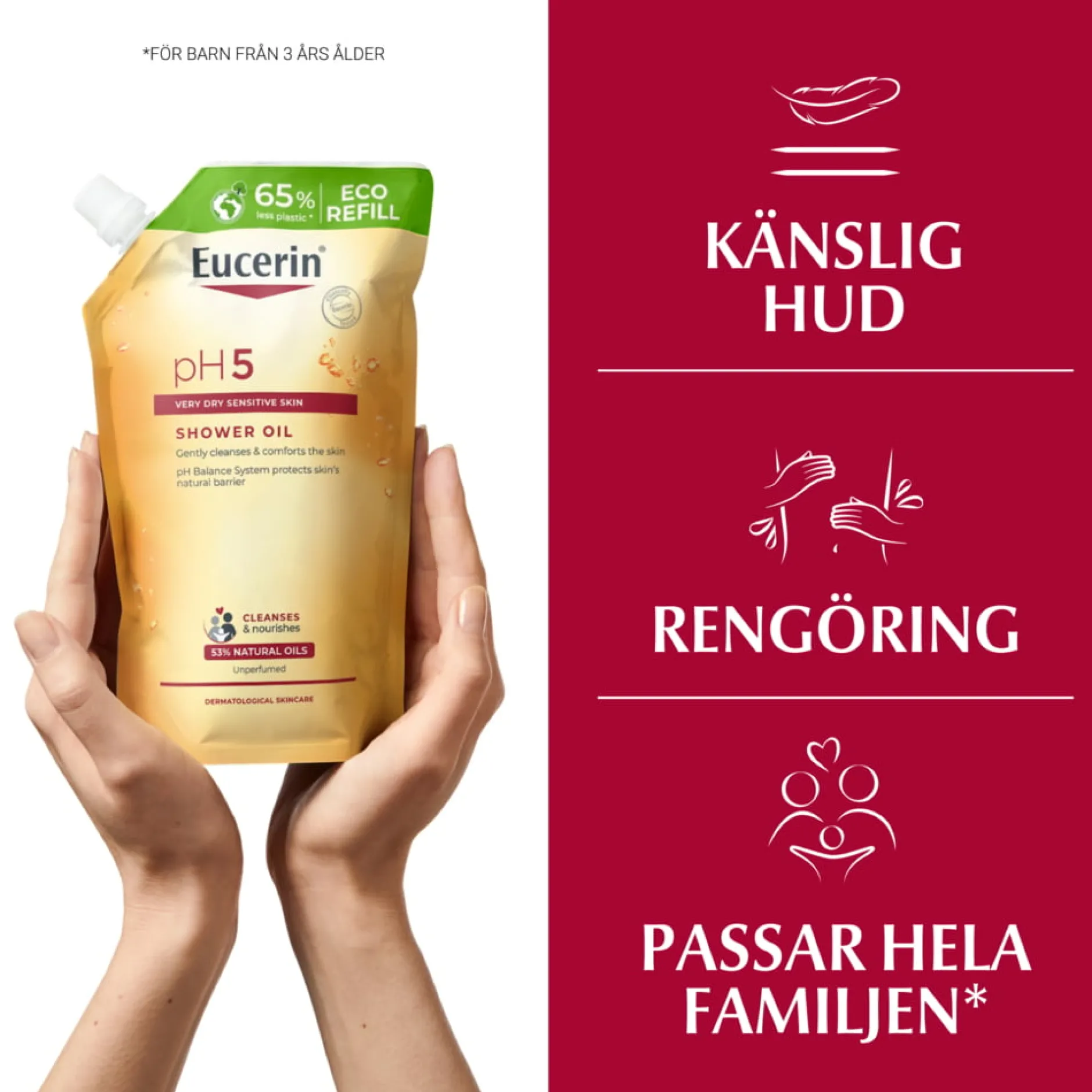 Eucerin pH5 Shower Oil Refill Oparfymerad 400 ml