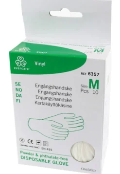 Evercare Plasthandske Vinyl Medium 5 Par