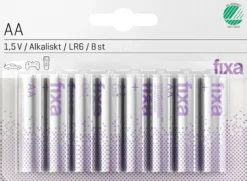 Fixa AA LR6 Batterier 8 st