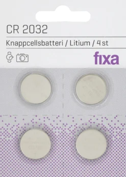 Fixa Knappcellsbatterier 2032 4 st