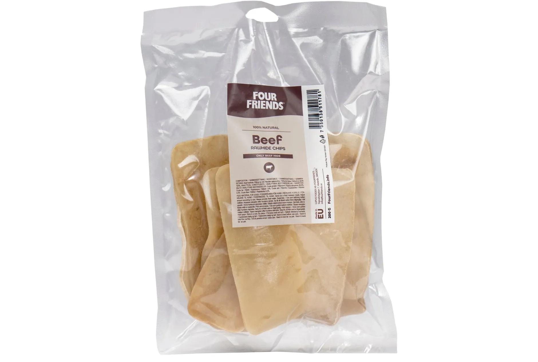 FourFriends Beef rawhide chips 200 g