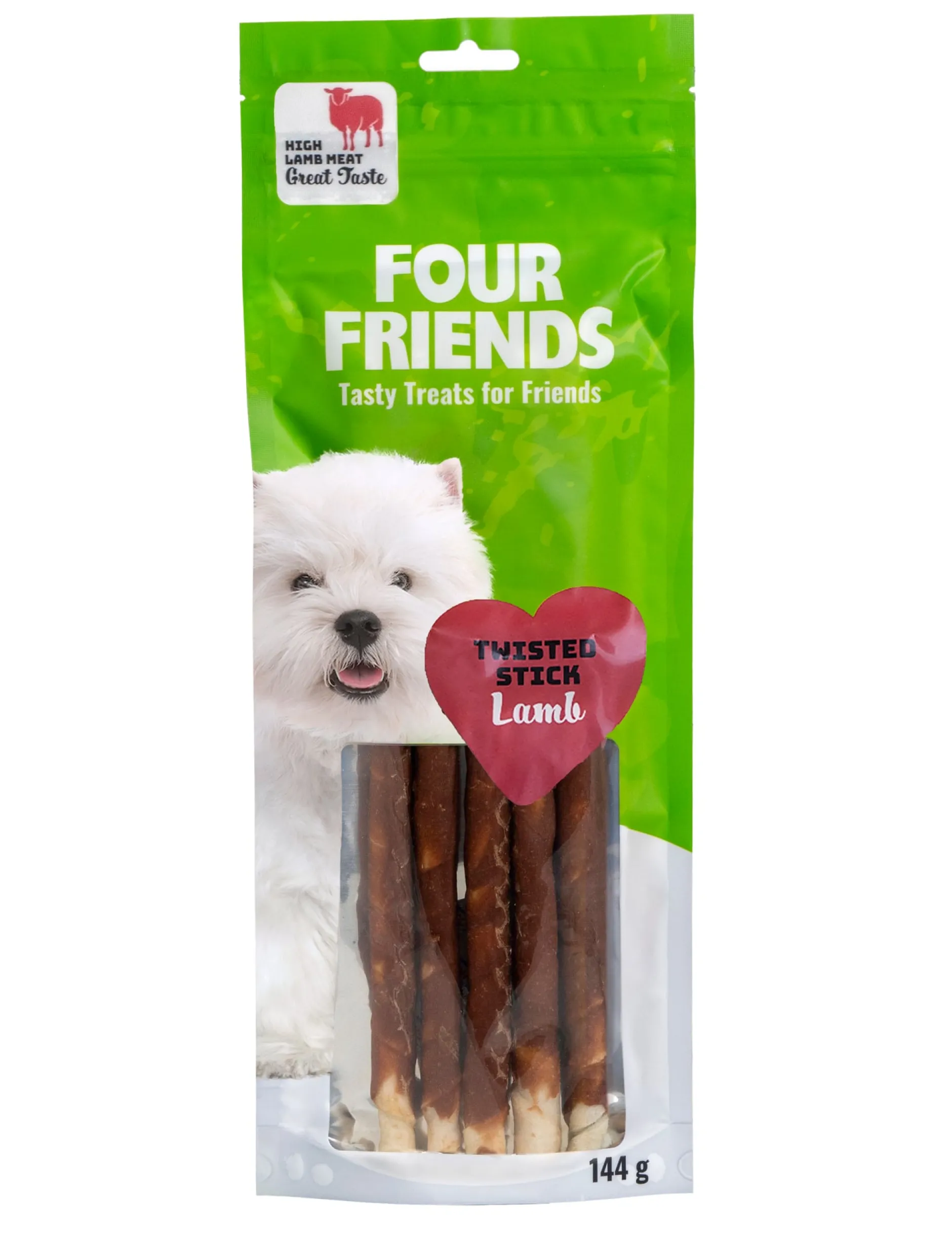 Fourfriends Twisted Stick Lamb 25 cm 5 st