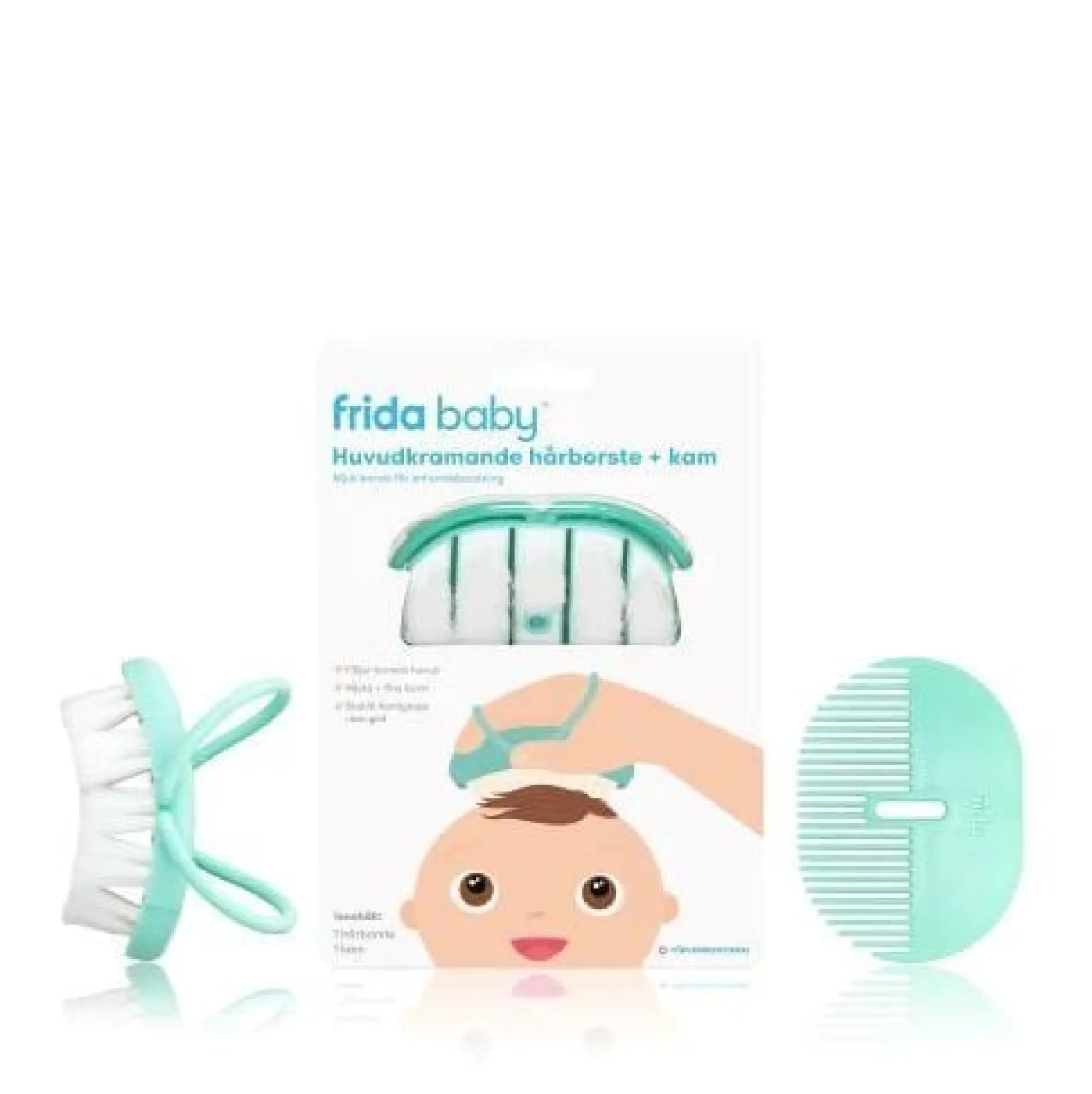 Frida Baby Huvudkramande hårborste + kam 1st