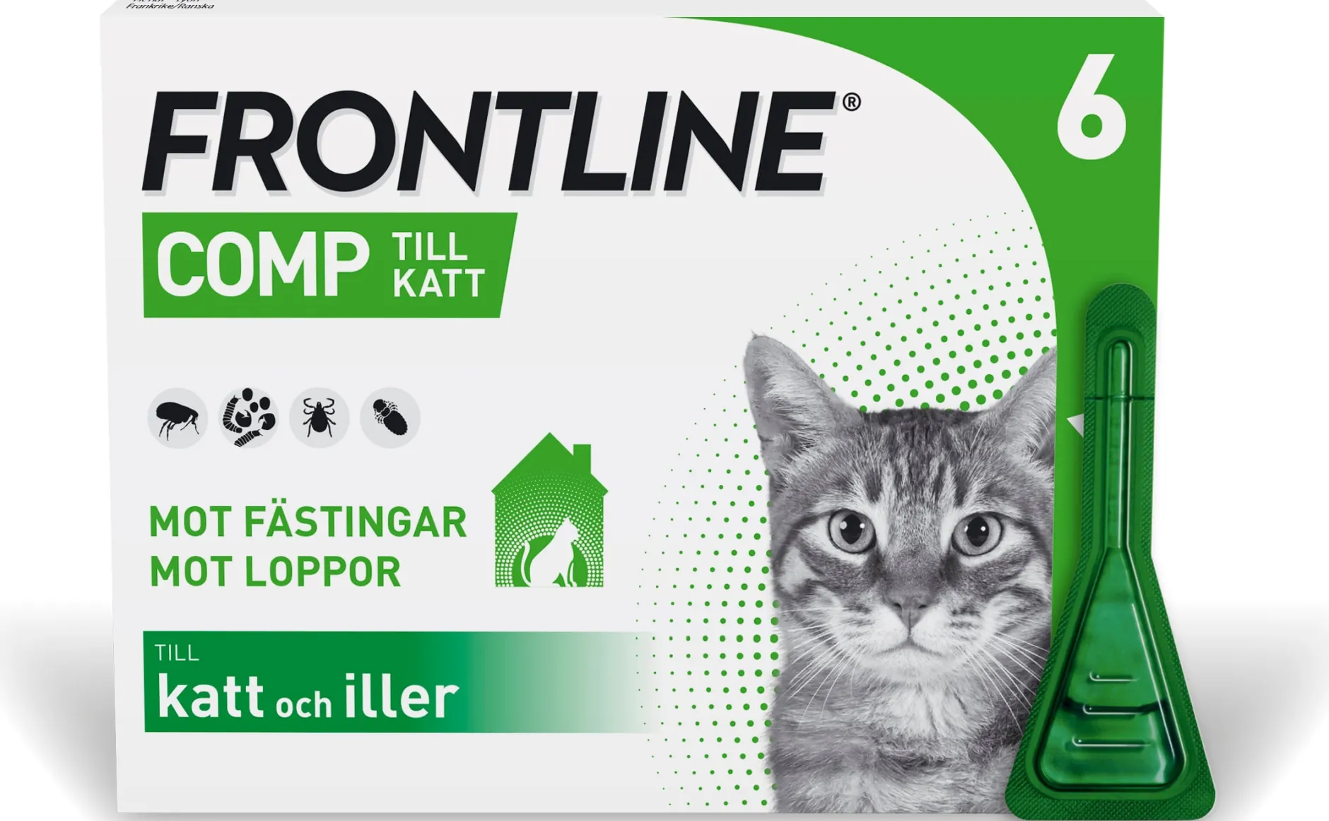 Frontline Comp Spot-on Lösning Katt 50mg/60mg 6 x 0,5 ml