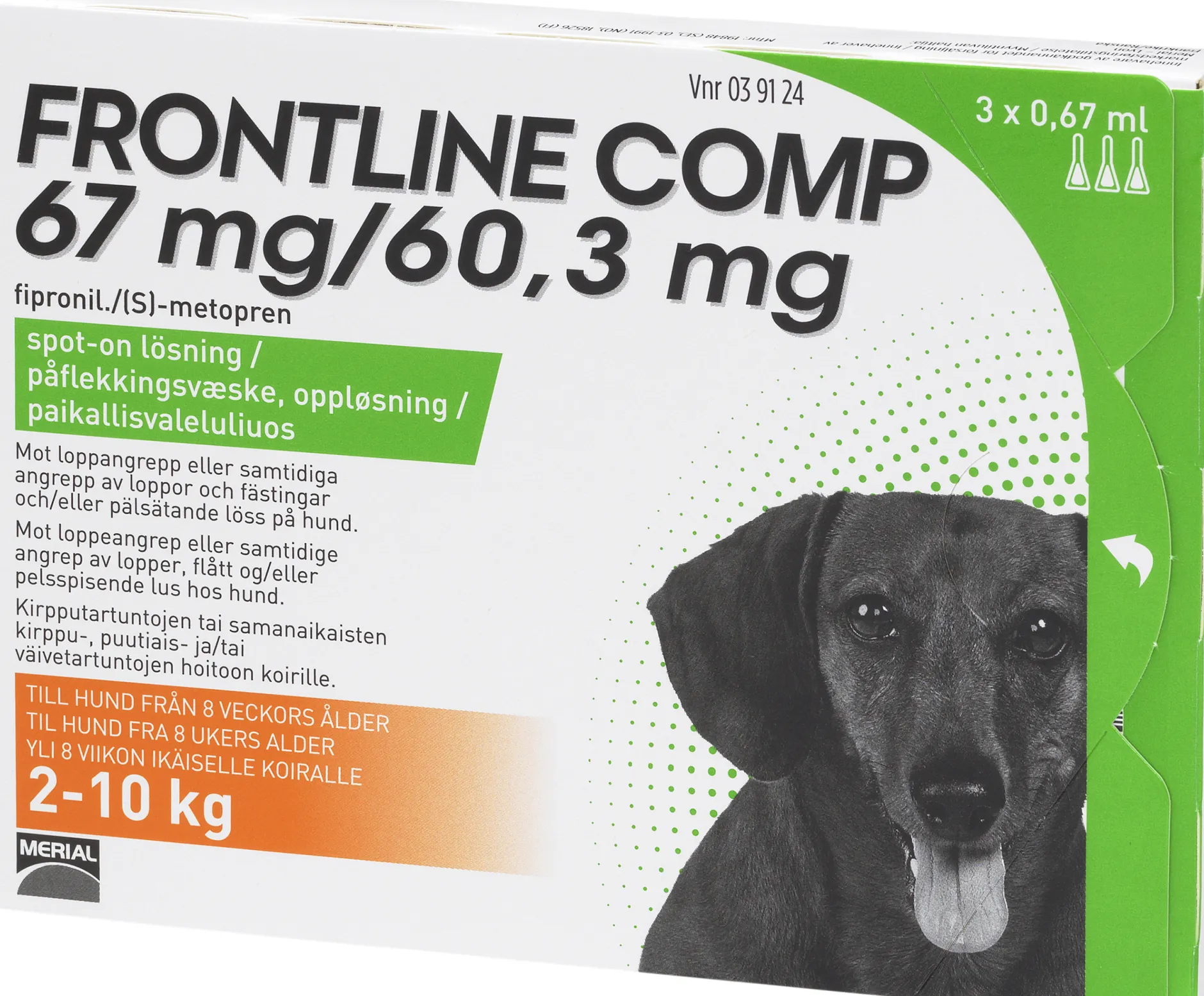 Frontline Comp Spot-on Lösning 67mg/60,3mg 3 x 0,67 ml