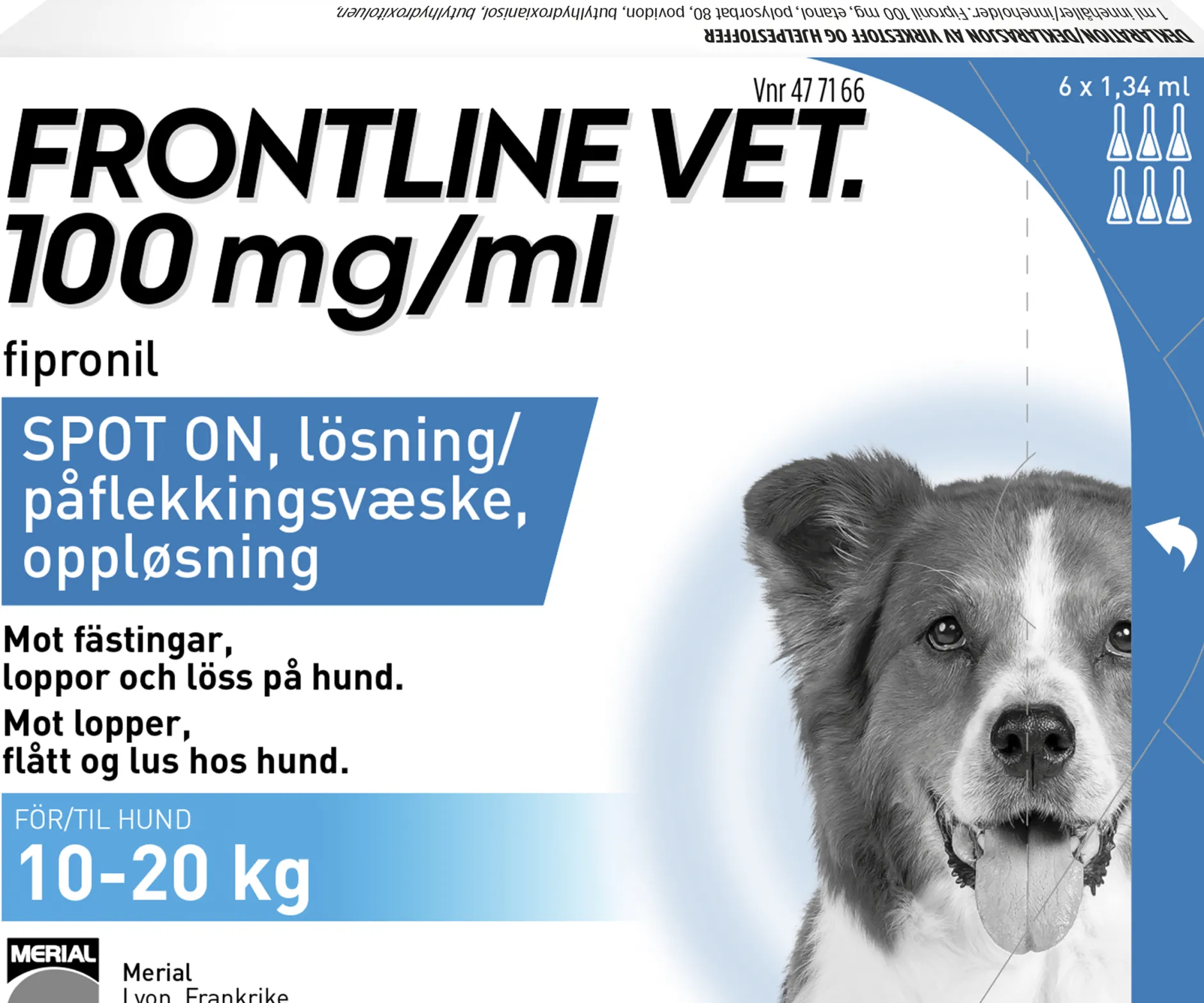 Frontline Vet 100mg/ml Spot-On 6 x 1,34 ml