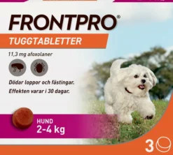 FRONTPRO Hund S 2-4 kg 113 mg afoxolaner 3 tuggtabletter