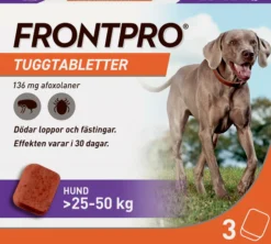 FRONTPRO Hund XL 25-50 kg 136 mg afoxolaner 3 tuggtabletter