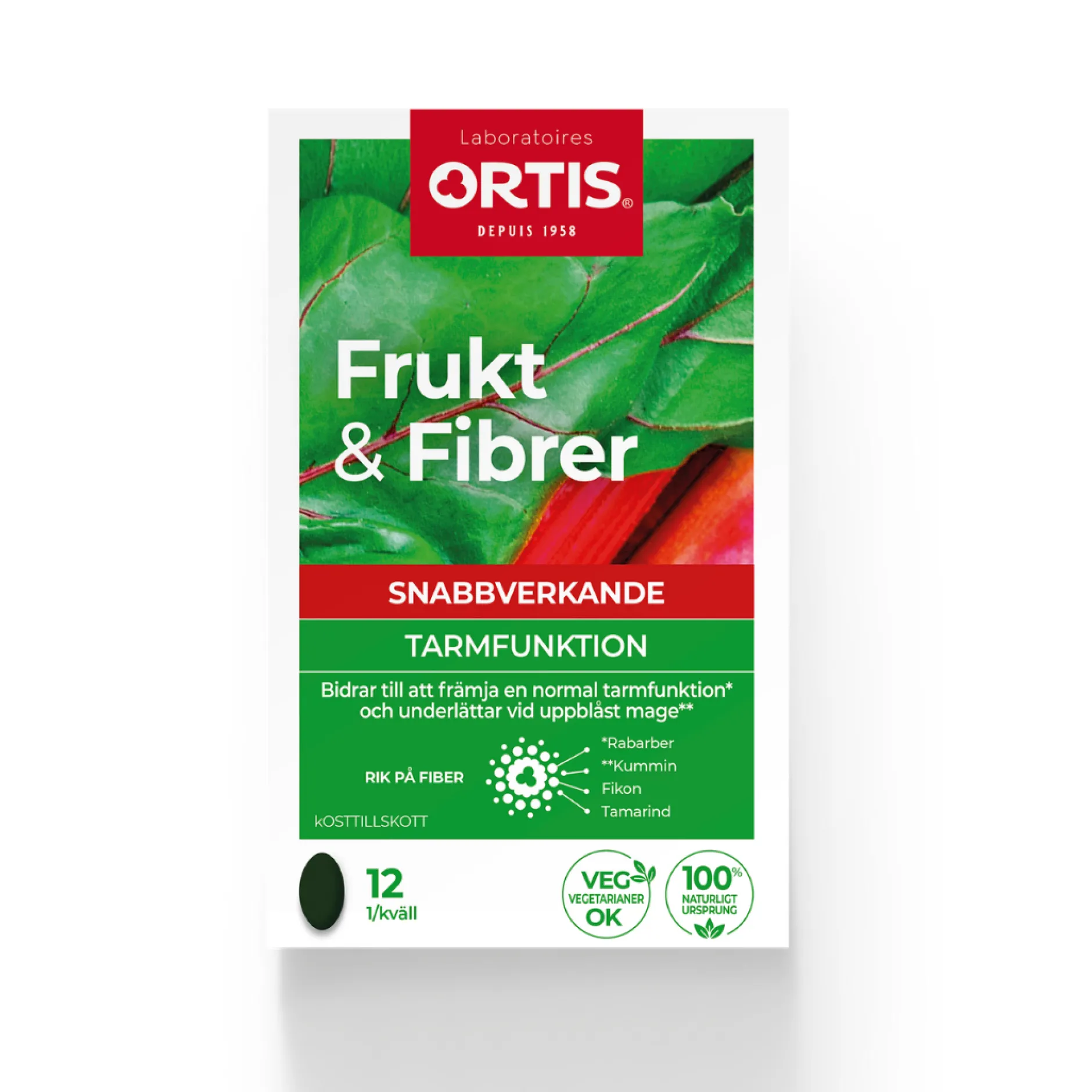 Frukt & Fibrer Forte 12 tabletter