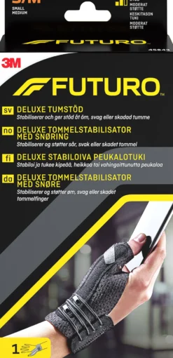 Futuro Deluxe Tumstöd Svart S/M 1 st