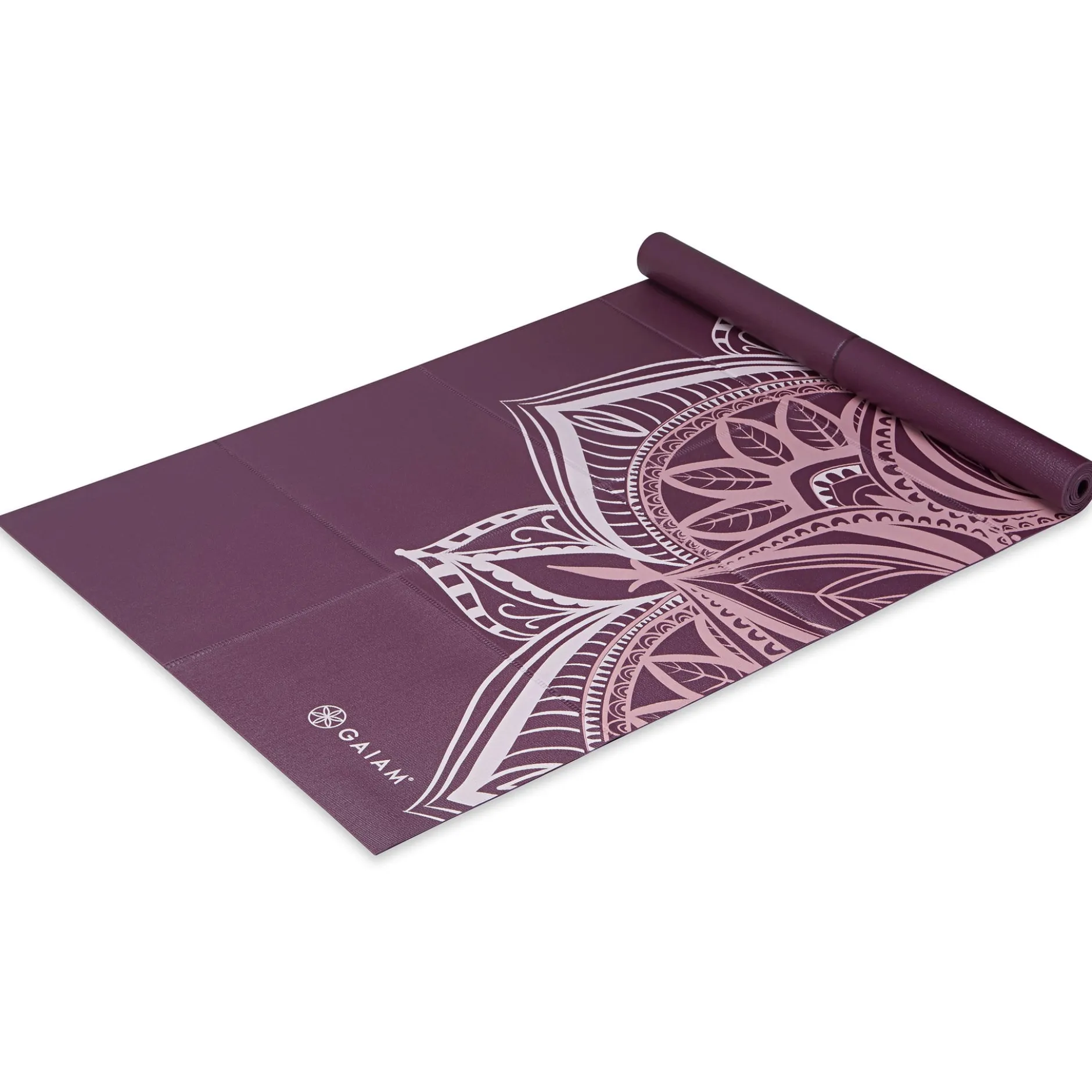GAIAM Foldable Cranberry Point Yoga Mat 2mm Printed