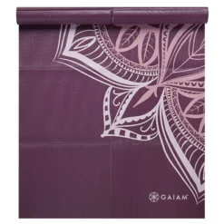 GAIAM Foldable Cranberry Point Yoga Mat 2mm Printed