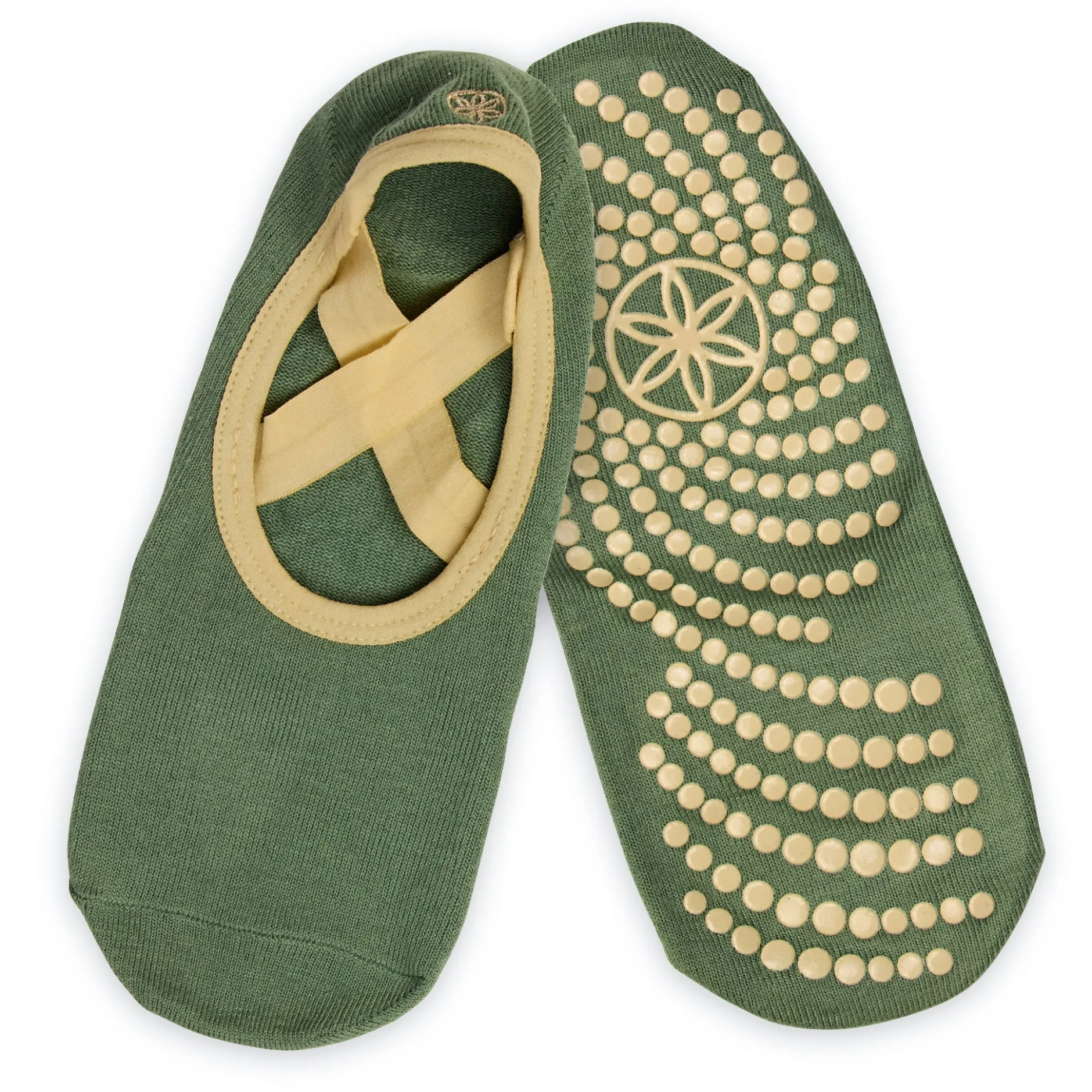 GAIAM Grippy Yoga Barre Socks Olive Haze