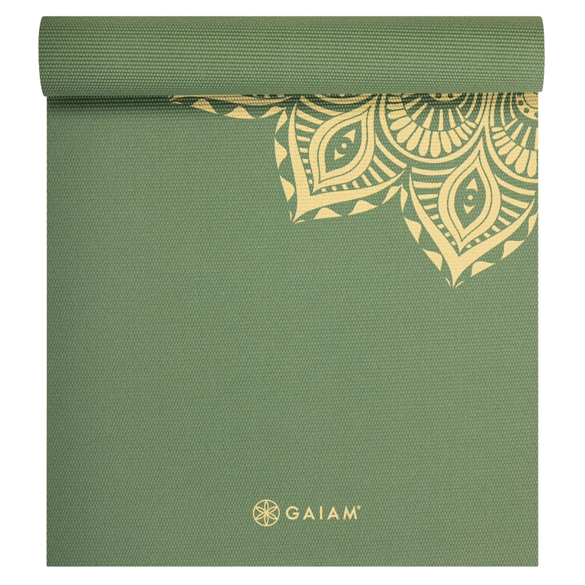 GAIAM Olive Haze Mandala Yoga Mat 6mm